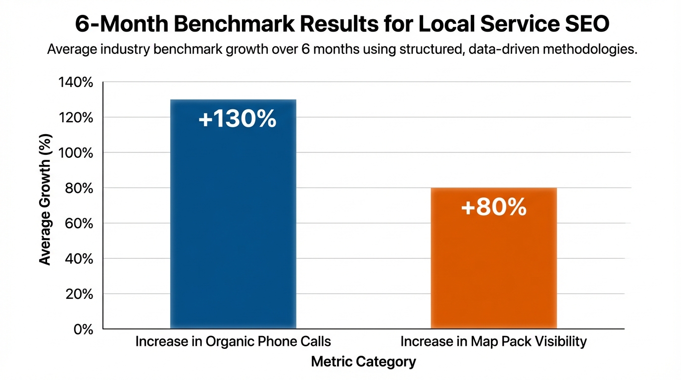 6-Month Benchmark Results for Local Service SEO